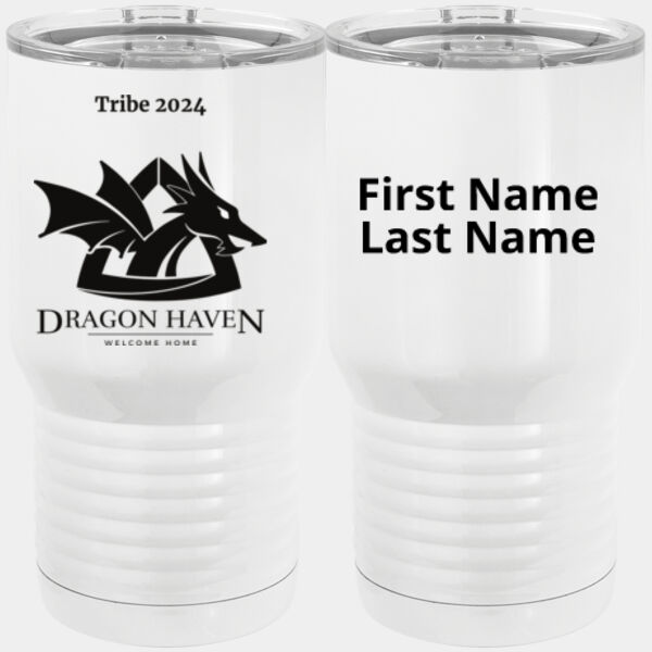 Tribe 2024 Printed - 20 oz. Tall Stainless Steel Vacuum Insulated Tumbler White Thumbnail